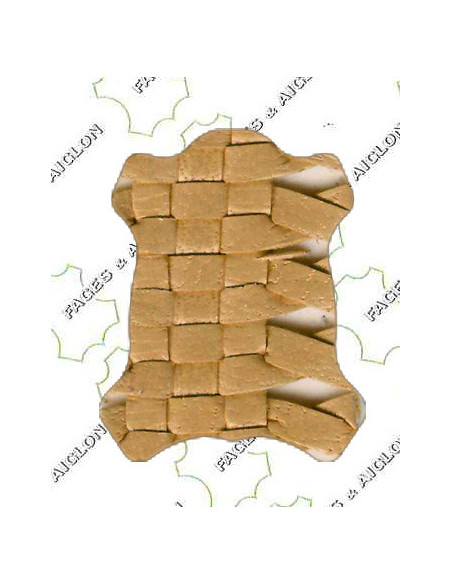 TRESSE SUR CHEVRE AJOURE 4MM EN LARGEUR 0.7M