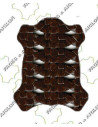 TRESSE SUR CHEVRE AJOURE 4MM EN LARGEUR 0.7M