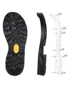SEMELLE CUVETTE CAOUTCHOUC 1218B SNIPER - VIBRAM