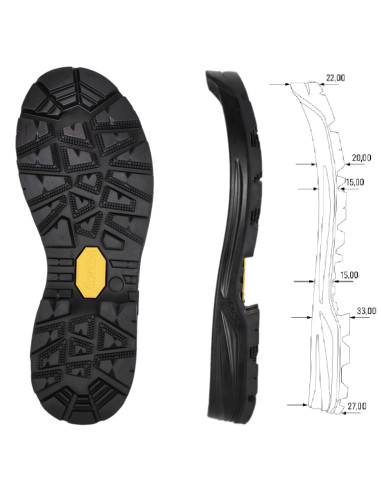 SEMELLE CUVETTE CAOUTCHOUC 1218B SNIPER - VIBRAM