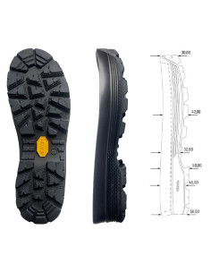 SEMELLE CUVETTE CAOUTCHOUC 1218A SNIPER - VIBRAM