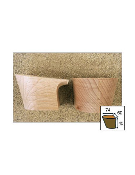 TALON BOIS HETRE BRUT 7238 A RECOUVRIR HAUTEUR 45MM