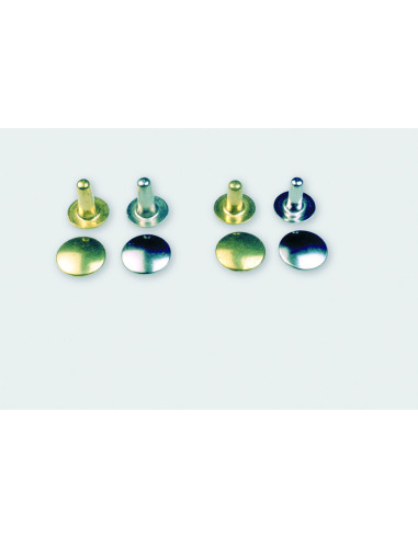 RIVET MALE (PIED) LAITON N°9 COURT H10MM POUR CALOTTE 9 PAR 100