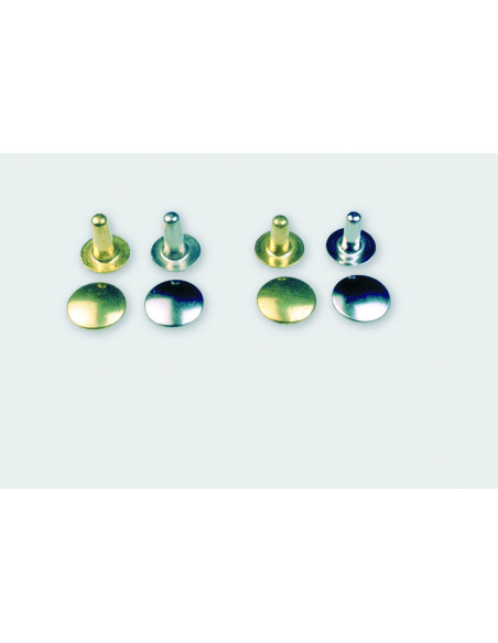 RIVET MALE (PIED) LAITON N°9 COURT H10MM POUR CALOTTE 9 PAR 100