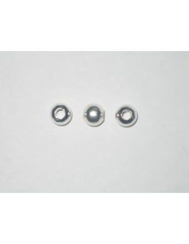PERLE METAL ARGENTEE 6MM