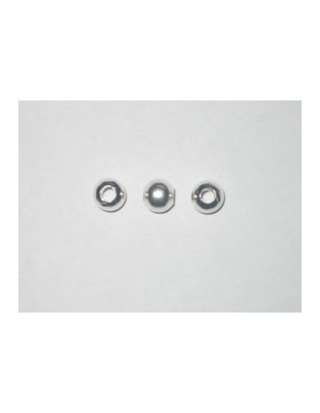 PERLE METAL ARGENTEE 6MM