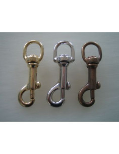 MOUSQUETON TOURNANT A POMPE - TIRETTE - BELIERE DEMI-RONDE TU083