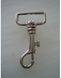 MOUSQUETON TOURNANT A POMPE BELIERE RECTANGULAIRE NICKEL TU024
