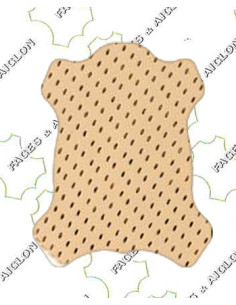 VEAU DOUBLURE TANNAGE MINERAL PERFORE BEIGE