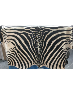 VACHE POILS IMPRIME NATUREL ZEBRE