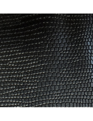 CHEVRE "HO" grain LEZARD coloris Noir