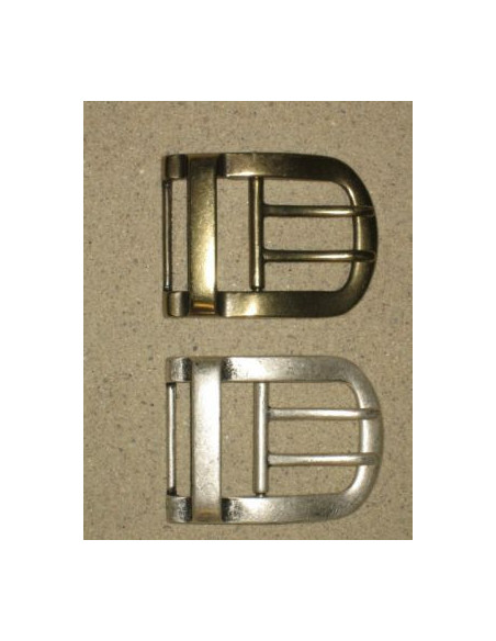 BOUCLE CEINTURE ZAMAK ACIER IM 7294 2 ARDILLONS LARGEUR 40MM