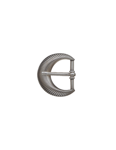 BOUCLE CEINTURE ZAMAK ACIER BYM 101816 VIEIL ARGENT