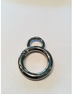 MOUSQUETON ANNEAU ROND A RESSORT AVEC ATTACHE POUR ANSE DE SAC H171