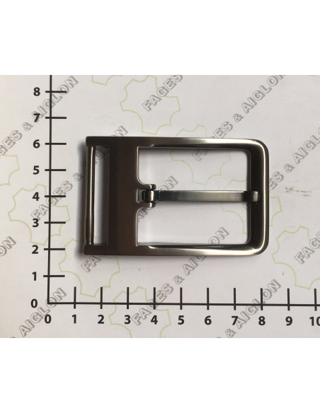 BOUCLE CEINTURE ZAMAK ACIER DZ 8196 LARGEUR 35MM CANON DE FUSIL