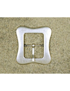BOUCLE CEINTURE ZAMAK ACIER FB 1446 LARGEUR 40MM VIEIL ARGENT