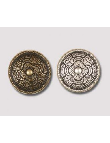 GARNITURE - CONCHO ROND A RIVETER CELTIQUE REF. MG 2953