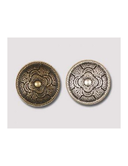 GARNITURE - CONCHO ROND A RIVETER CELTIQUE REF. MG 2953