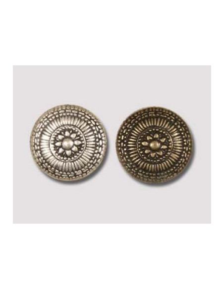 GARNITURE - CONCHO ROND A RIVETER WESTERN REF. MG 3859