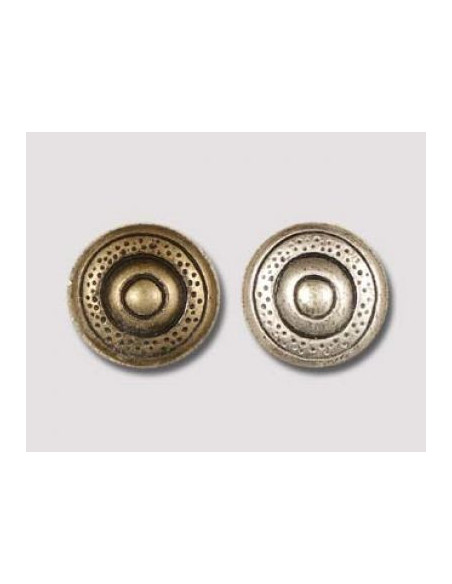 GARNITURE - CONCHO ROND A RIVETER MEDIEVAL REF. MG 3705
