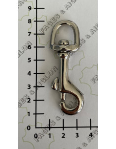 MOUSQUETON LAITON TOURNANT A POMPE/TIRETTE - BELIERE DEMI-RONDE 1375