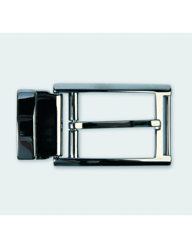 BOUCLE CEINTURE ZAMAK ACIER P7333 LARGEUR 35MM NICKEL SATINE