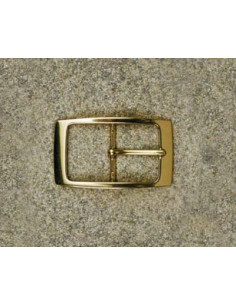 BOUCLE CEINTURE LAITON MIL 776 LARGEUR 35MM DORE