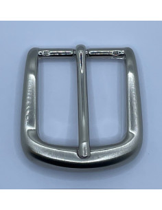 BOUCLE CEINTURE LAITON MIL 702 LARGEUR 35MM NICKEL SATINE 2