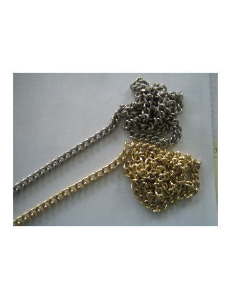 CHAINE DE SAC MAILLE GOURMETTE POUR ANSE SAC BANDOULIERE LONGUEUR 1M