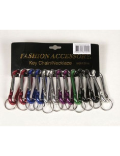 MOUSQUETON MULTICOLORE PM (présentoir de 12)
