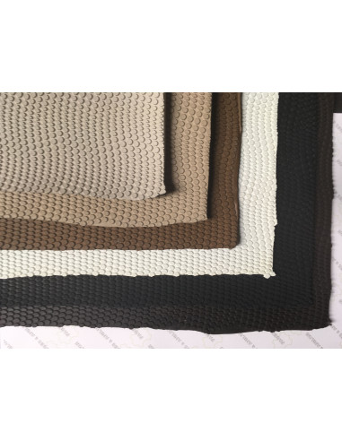 PLAQUE CAOUTCHOUC PROFIL CROCO 6MM NOIR - TOPY