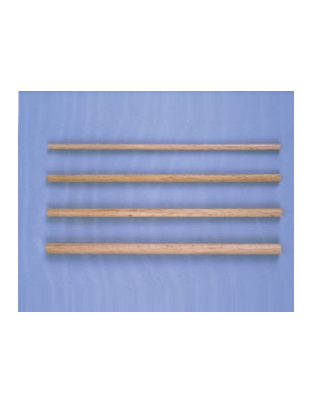 BAGUETTE RONDE BOIS 5MM - LONGUEUR 14CM - SACHET DE 20