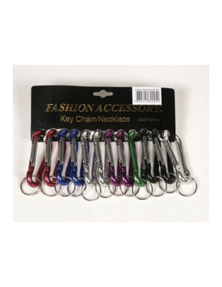 MOUSQUETON MULTICOLORE GM (présentoir de 12)