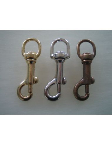 MOUSQUETON TOURNANT A POMPE - TIRETTE - BELIERE DEMI-RONDE TU083