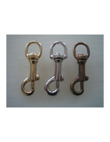 MOUSQUETON TOURNANT A POMPE - TIRETTE - BELIERE DEMI-RONDE TU083