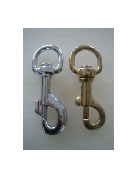 MOUSQUETON TOURNANT A POMPE - TIRETTE - BELIERE DEMI-RONDE TU028