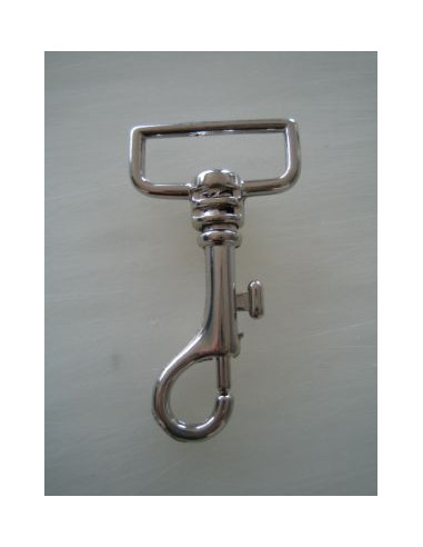 MOUSQUETON TOURNANT A POMPE BELIERE RECTANGULAIRE NICKEL TU024