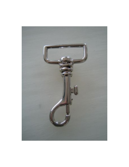 MOUSQUETON TOURNANT A POMPE BELIERE RECTANGULAIRE NICKEL TU024