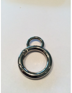 MOUSQUETON ANNEAU ROND A RESSORT AVEC ATTACHE POUR ANSE DE SAC H171