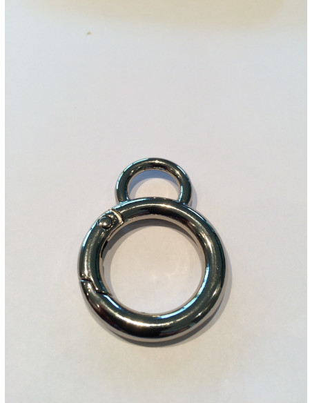 MOUSQUETON ANNEAU ROND A RESSORT AVEC ATTACHE POUR ANSE DE SAC H171