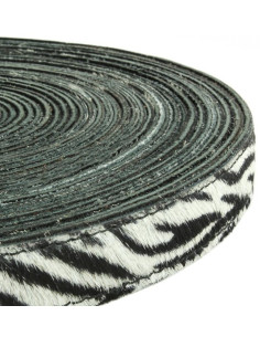 COURROIE CUIR 20MM / POIL DE VACHE - FACON ZEBRE