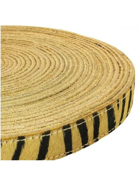 COURROIE CUIR 20MM / POIL DE VACHE FACON TIGRE