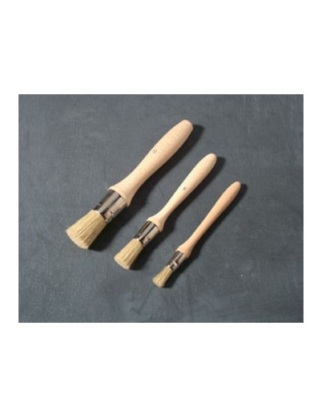 PINCEAU ROND MANCHE BOIS POUR COLLE