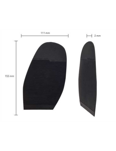 PATIN - DEMI-SEMELLE CAOUTCHOUC ANIC/SEMLUX 2MM - TOPY