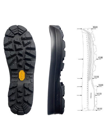 SEMELLE CUVETTE CAOUTCHOUC 1218A SNIPER - VIBRAM