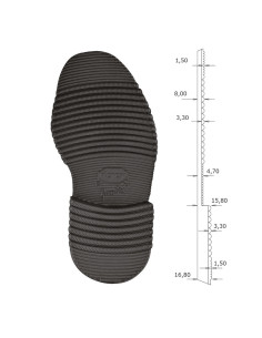 SEMELLE MONOBLOC GUMLITE 2600 LIVERPOOL - VIBRAM 2