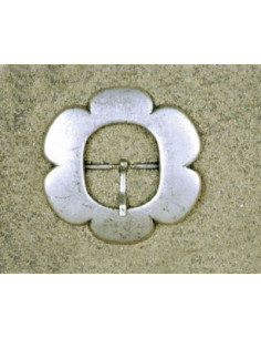BOUCLE CEINTURE ZAMAK ACIER FB 1455 LARGEUR 40MM VIEIL ARGENT