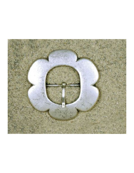 BOUCLE CEINTURE ZAMAK ACIER FB 1455 LARGEUR 40MM VIEIL ARGENT