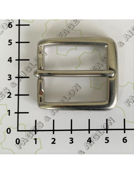 BOUCLE CEINTURE LAITON OS 1391 LARGEUR 30MM NICKEL OPAQUE