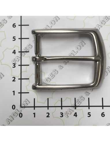 BOUCLE CEINTURE LAITON OS 5227 NICKEL SATINE LARGEUR 35MM